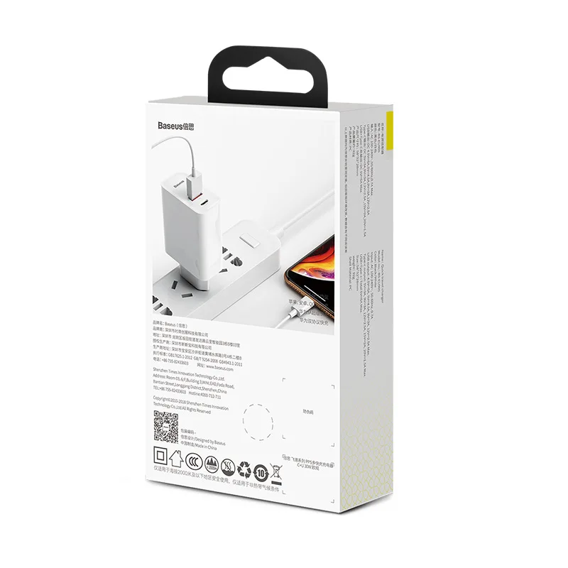 Baseus 30 Вт Быстрая зарядка 4,0 3,0 Мульти USB зарядное устройство для iPhone 11 Pro Max iPad Macbook SCP QC4.0 QC3.0 QC type C PD быстрое зарядное устройство