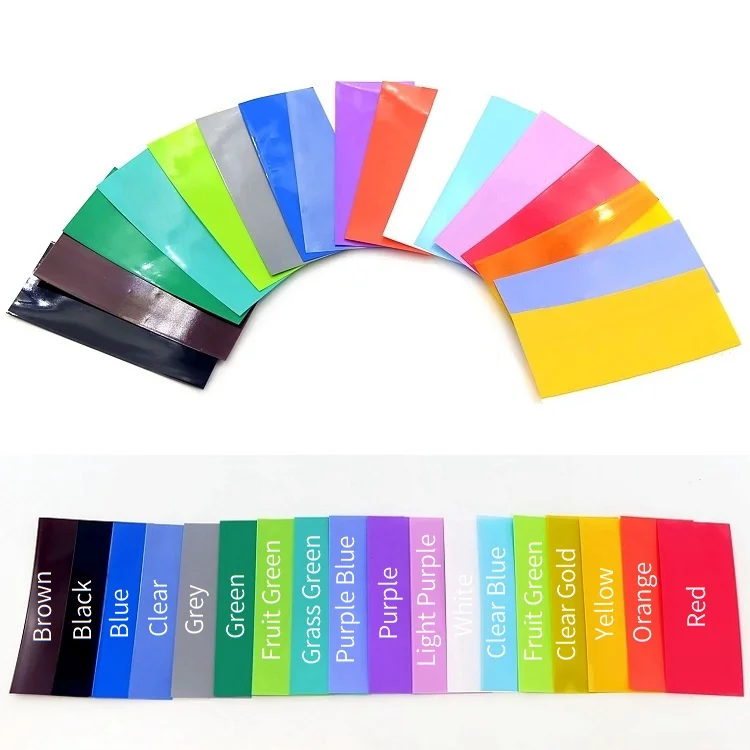 340 шт. ПВХ термоусадочные трубки для аккумуляторов 18650 предварительно вырезанные