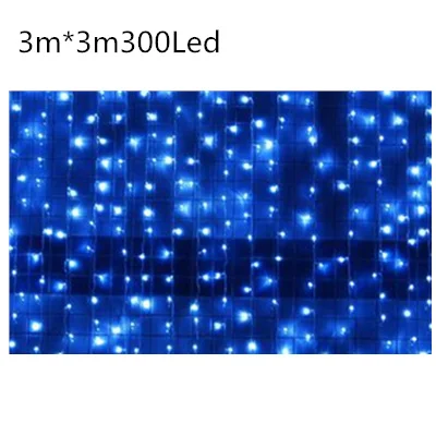 3mX3m300Led Blue Рождественские украшения занавески гирлянды новогодний декор рождественские украшения для дома Kerst Decoratie Arbol De Navidad - Цвет: 3mX3m300Led Blue
