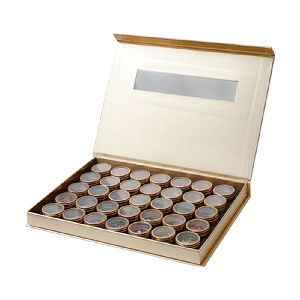 

Jewelry Organizer Case Earring Storage Jewelry Box Diamond Box 42 Grid Jewelry Tray With Lid Transparent For DIY Craft Gray