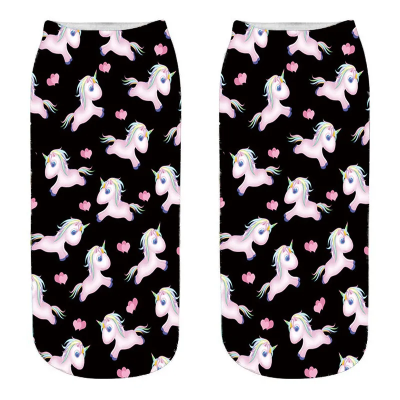 Носки женские с 3D принтом модные креативные дизайнерские короткие мультяшным