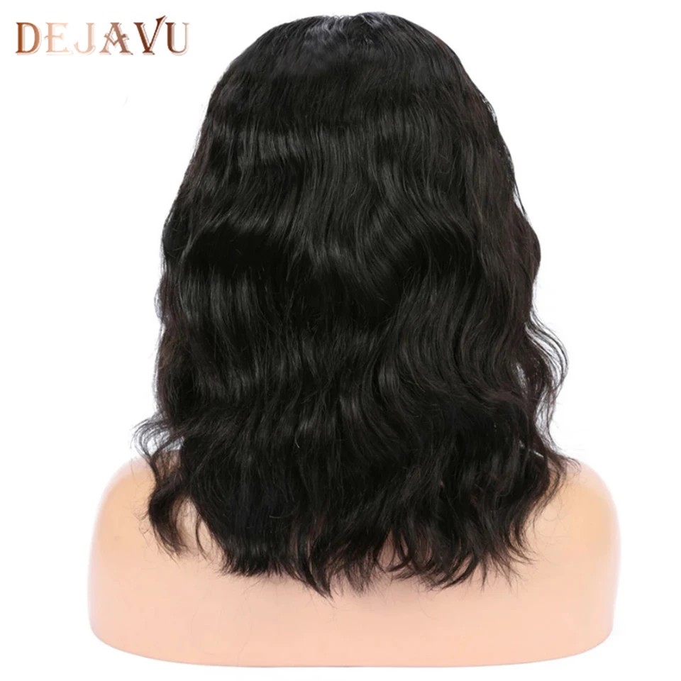 

Dejavu Lace Front Human Hair Wigs13*4 Body Wave Wig Non-Remy Brazilian Human Hair Wigs Short Bob Lace Front Wigs For Black Woman