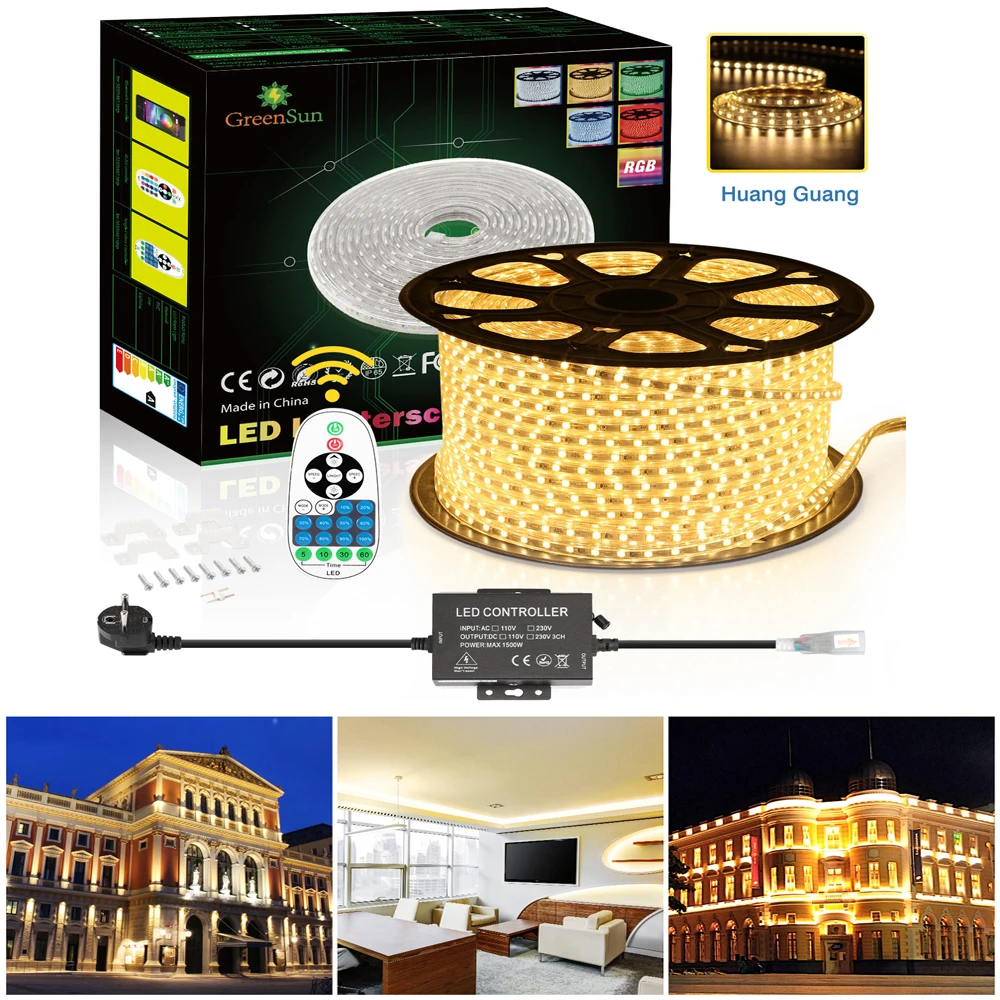 

LED Strip Light Flexible Waterproof 5050 SMD Remote Control Strip Light Outdoor Garden Party Decoration Light Warm/Cool White