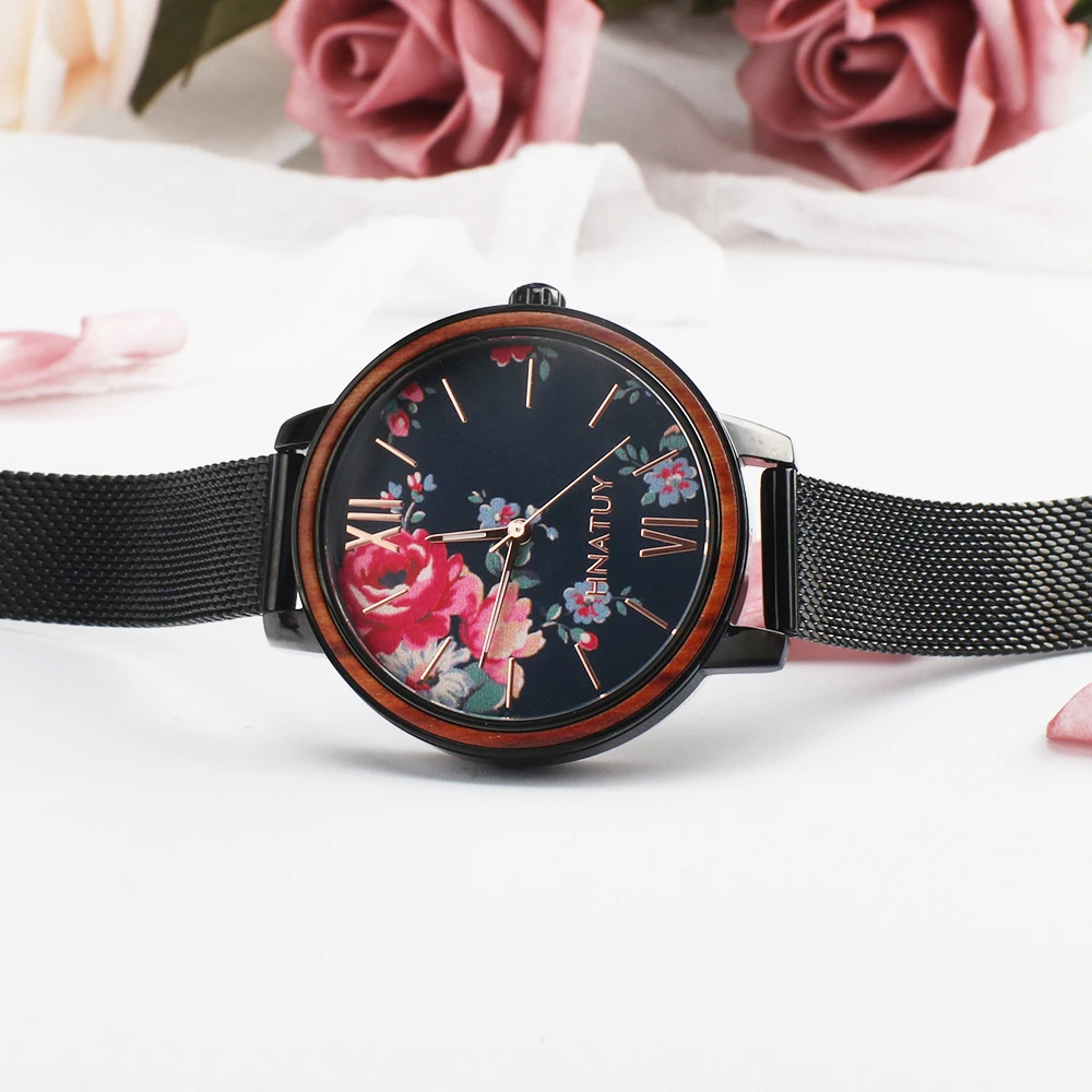 Часы наручные Hnatuy женские кварцевые брендовые роскошные стильные с ремешком из