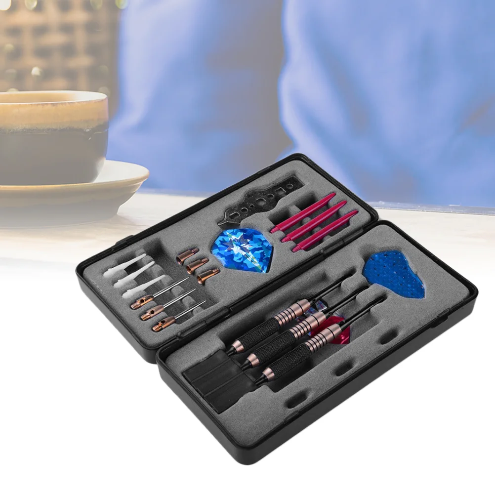 

22pcs PET Metal Darts Set Kit Darts Darts Flights Dart Tip Point with Case for Playing