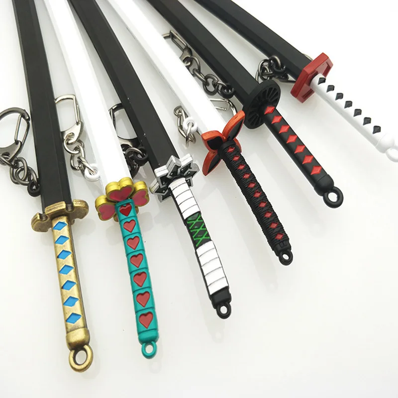 17cm Roronoa Zoro Sword Keychains for Women Men Buckle Toolholder Scabbard Katana Sabre Car Keyrings Gift Key Chains Jewelry | Украшения и