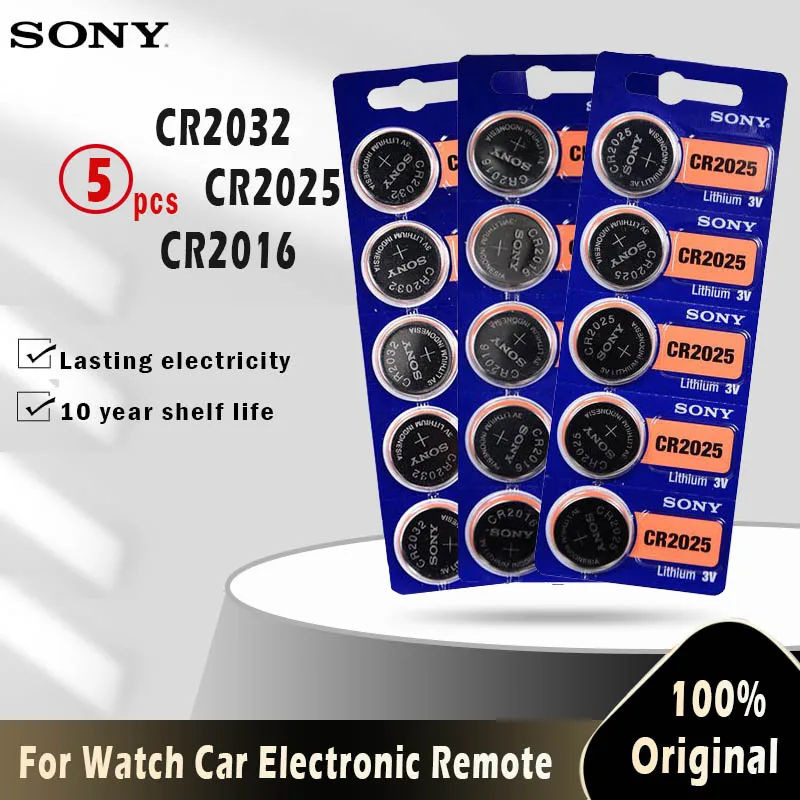 15 шт. оригинальный аккумулятор Sony CR2032 CR2025 CR2016 для часов пультов дистанционного