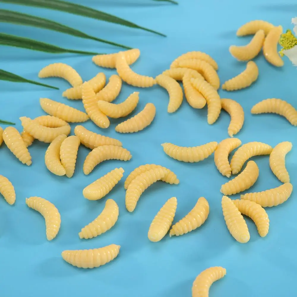 Рыболовные приманки Maggot Grub мягкие рыболовные на крючках с запахом червей
