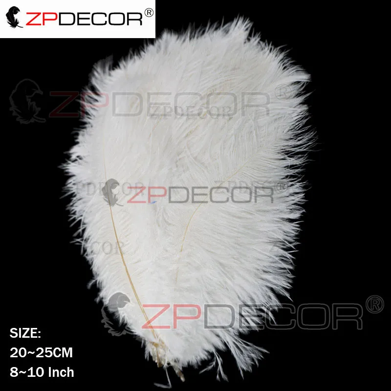 ZPDECOR Красивые 20-25 см/8-10 дюймов страусиные перья для рукоделия ювелирных изделий для свадебной вечеринки