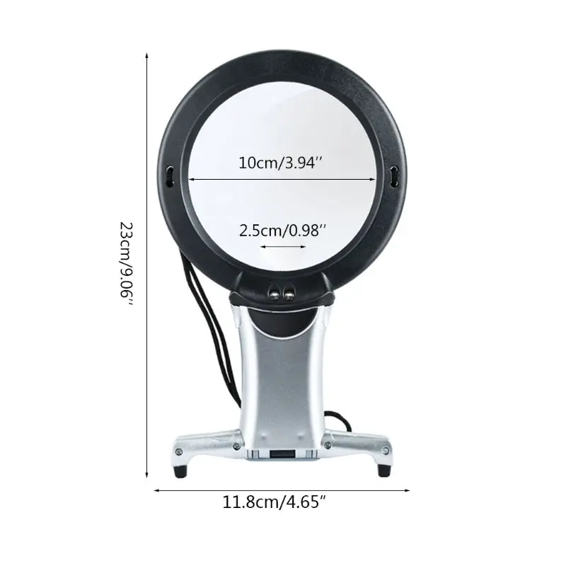 

Hands Free LED Magnifier Reading Magnifying Lens Neck Wear Jewelry Loupe 100mm