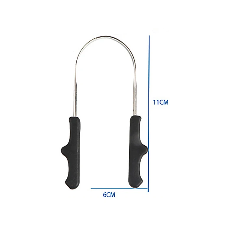 

New Scraper Stainless Steel Oral Tongue Cleaner Brush Fresh Breath Cleaning Coated Tongue Toothbrush Oral Hygiene Care Tools