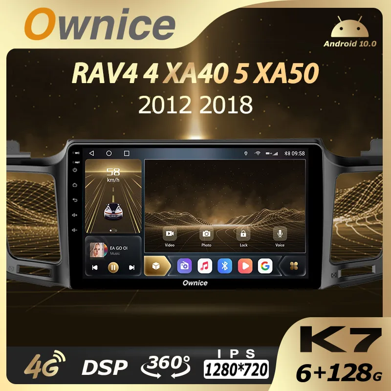 

Автомагнитола Ownice для Toyota, мультимедийный проигрыватель для Toyota RAV4, 4, XA40, 5, XA50, 2012, 2018, 2Din, Android 10,0, 6 ГБ + 128 ГБ, 4G, LTE, HDMI, SPDIF 360