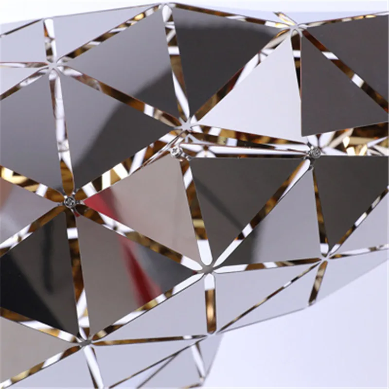 

Postmodern Luxury Stainless Steel Pendant Lights Creative Mirror Surface Living Room Dining Bar Light Fixtures LED Bulbs Metal