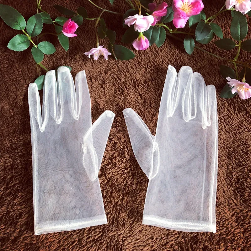 Новые короткие прозрачные перчатки DIY Свадебные перчатки Вечерние перчатки Свадебные аксессуары