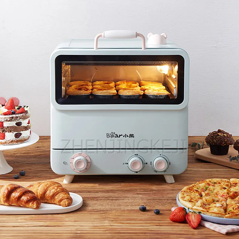 

Electric Oven Small Household Desktop Stainless Steel Grilled Wings Chicken Pizza Bread Cake Machine Cooking Appliances 1200W