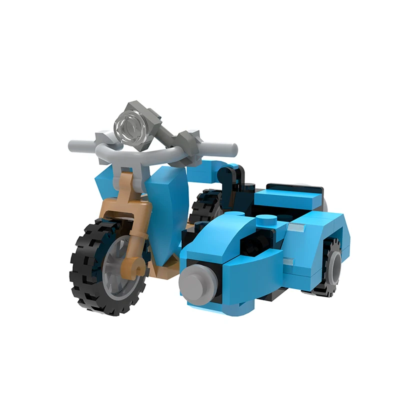 

MOC Azur Magic Sidecar Harry Motor Speed Car Bike Witch Castle Buidling Blocks Bricks Assemble Boy Girl Edu DIY Toy Playset Gift