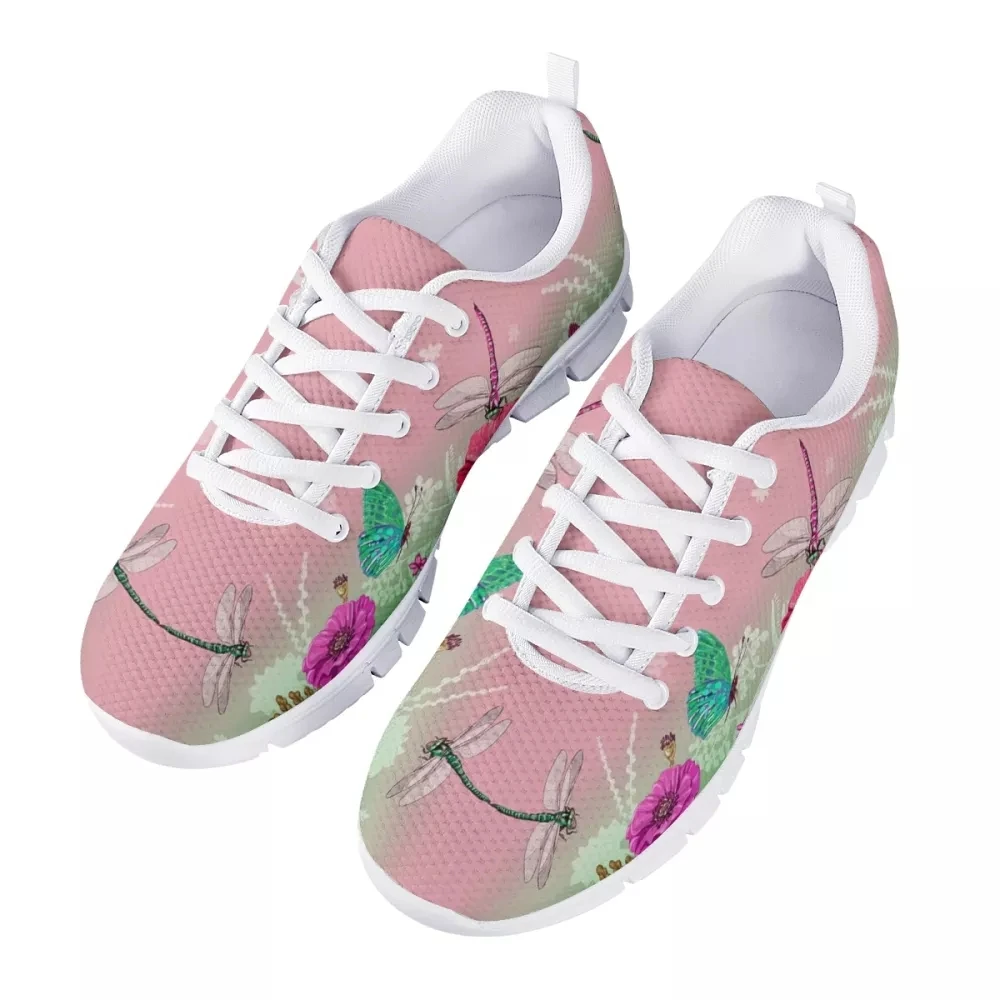 WHEREISART Стрекоза бабочка Животные Печать кроссовки для Для женщин 2021 Zapatillas Blancas Mujer