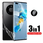 Гидрогелевая пленка 3 в 1 для Huawei Mate 40 Pro Plus Mate40 Pro Mate40 Pro +, Защитная пленка для экрана и объектива камеры