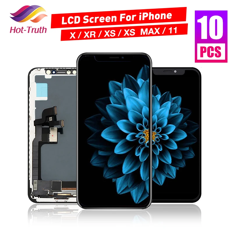 10 шт./лот LCDFor iPhone X XR XS MAX 11 Pro max SE 2020 сенсорный экран TFT OLED с 3D сенсорным экраном