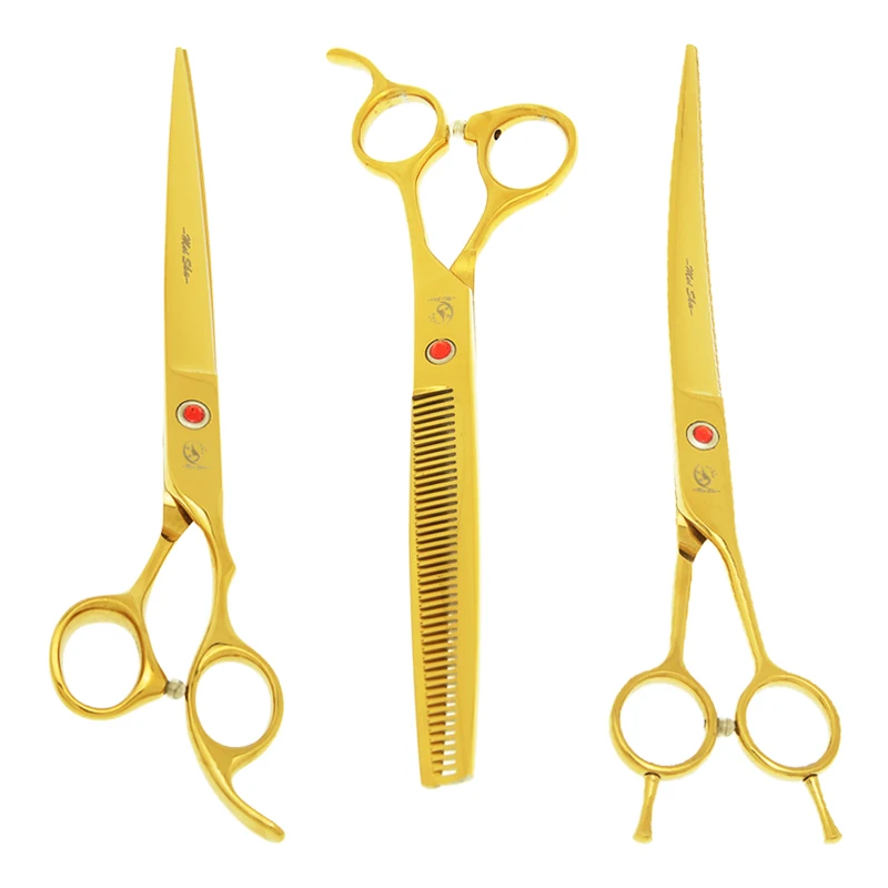 

Meisha 8 дюймов ножницы для домашних животных прямые изогнутые ножницы для стрижки животных Японские Стальные машинки для филировки инструмен...