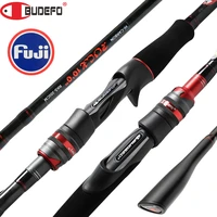 budefo rock carbon spinning casting fishing rod with 1 98m 2 28m 2 43m 2 58m 2 70m 3 00m baitcasting fuji guide fast rod