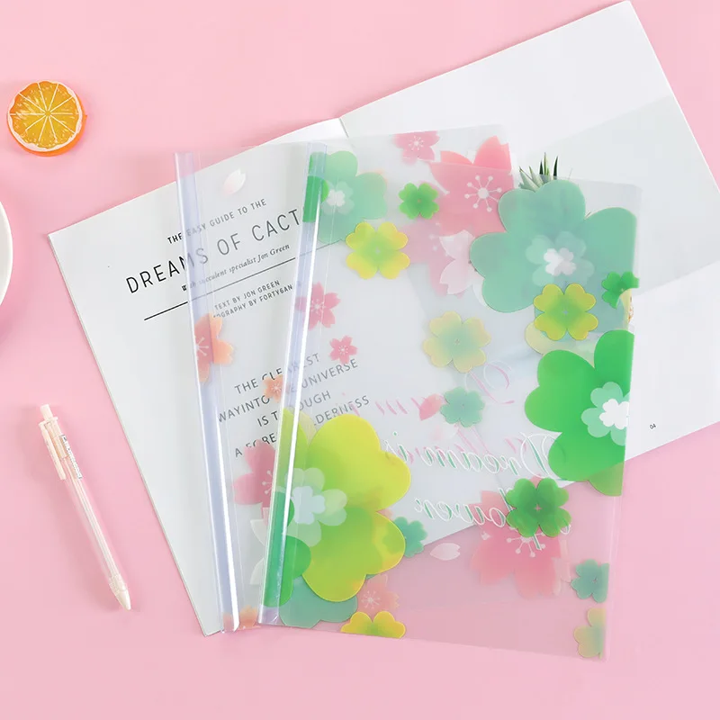 12pcs Lovely Soft Transparent PP A4 File Organizer Filling Bag Report Cover Cute Book Document Holder Folder | Канцтовары для офиса