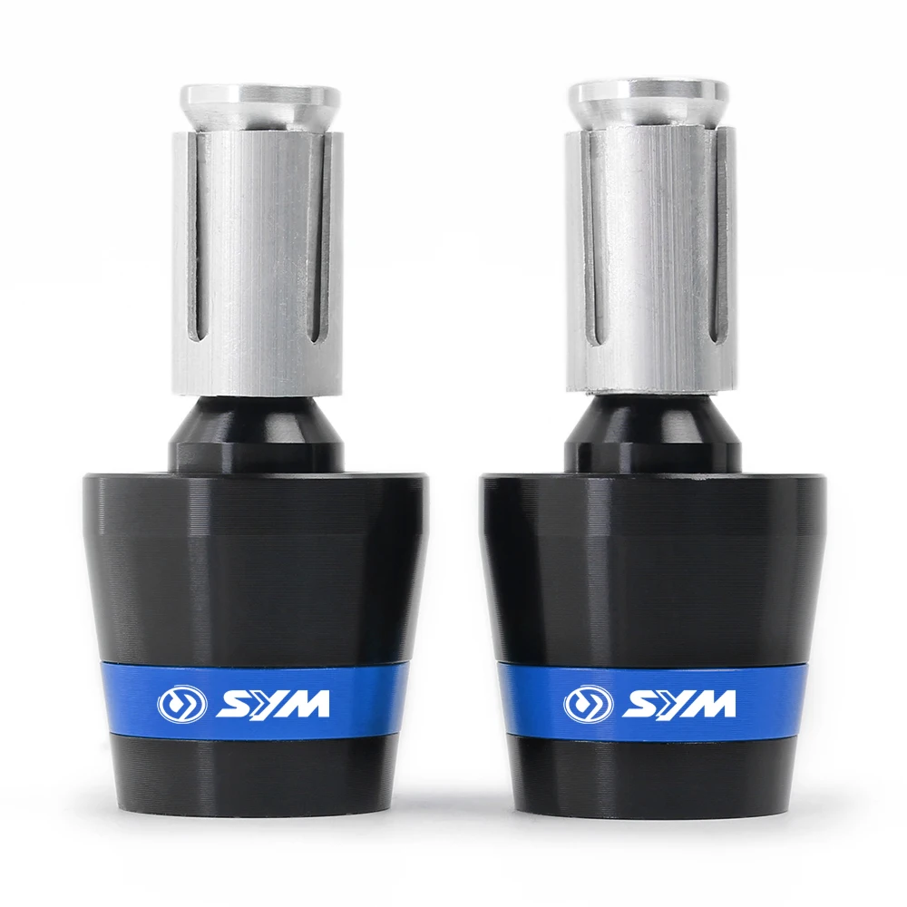 Blue Высокое качество мотоцикла CNC руль ручки руля концы крышки слайдер Для SYM CRUISYM150 180 300 CRUISYM GTS 300 300i - Цвет: Blue