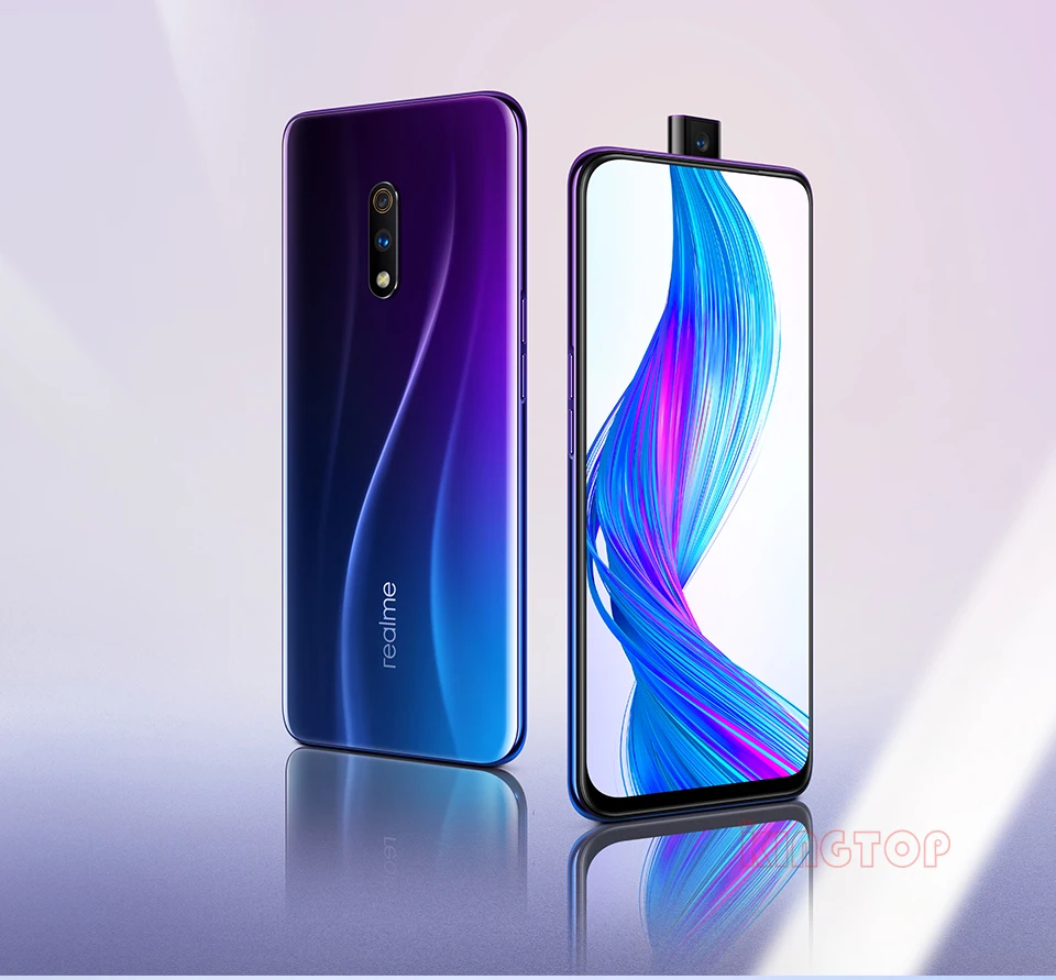Мобильный телефон Realme X 4G/6G 64/128G 6,5" экран Android 9 Восьмиядерный 16MP+ 48MP+ 5MP камера отпечаток пальца 3765mAh мобильный телефон