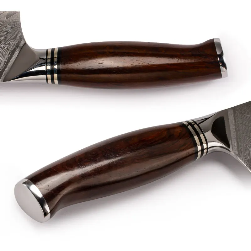 Yarenh 8-дюймовый шеф-повар кухонный Мясницкий-73-слойный дамасский высокий нож из