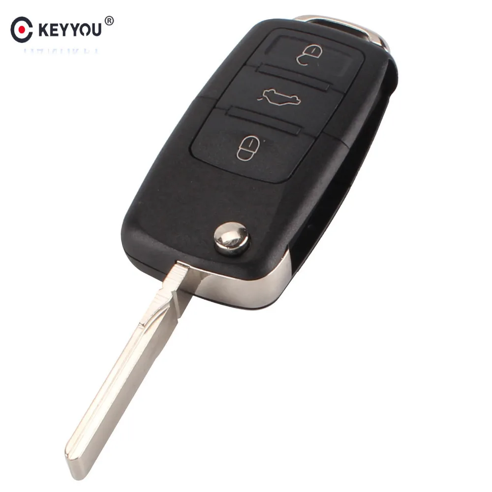 KEYYOU 3 кнопки откидной Складной автомобильный чехол для ключей Замена