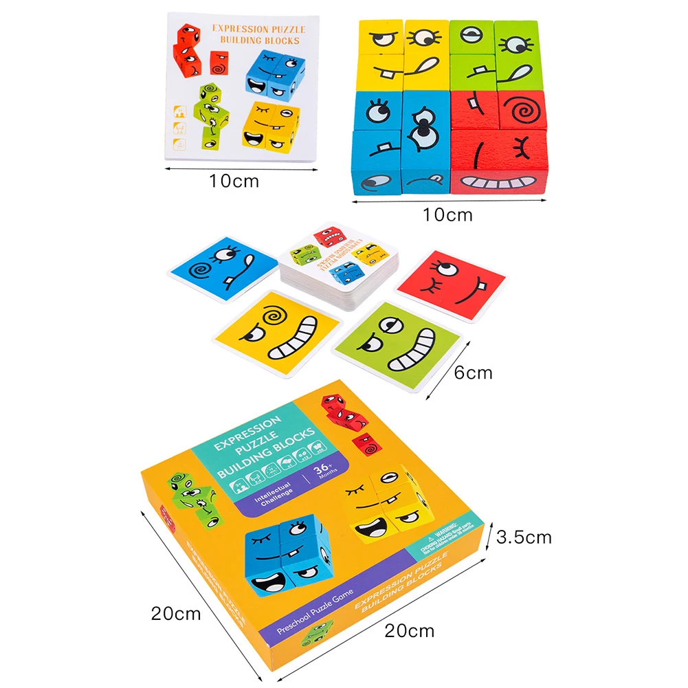 

Montessori Children's Educational Building Blocks Toys Toys Wooden Building Blocks Challenge Early Education Toys