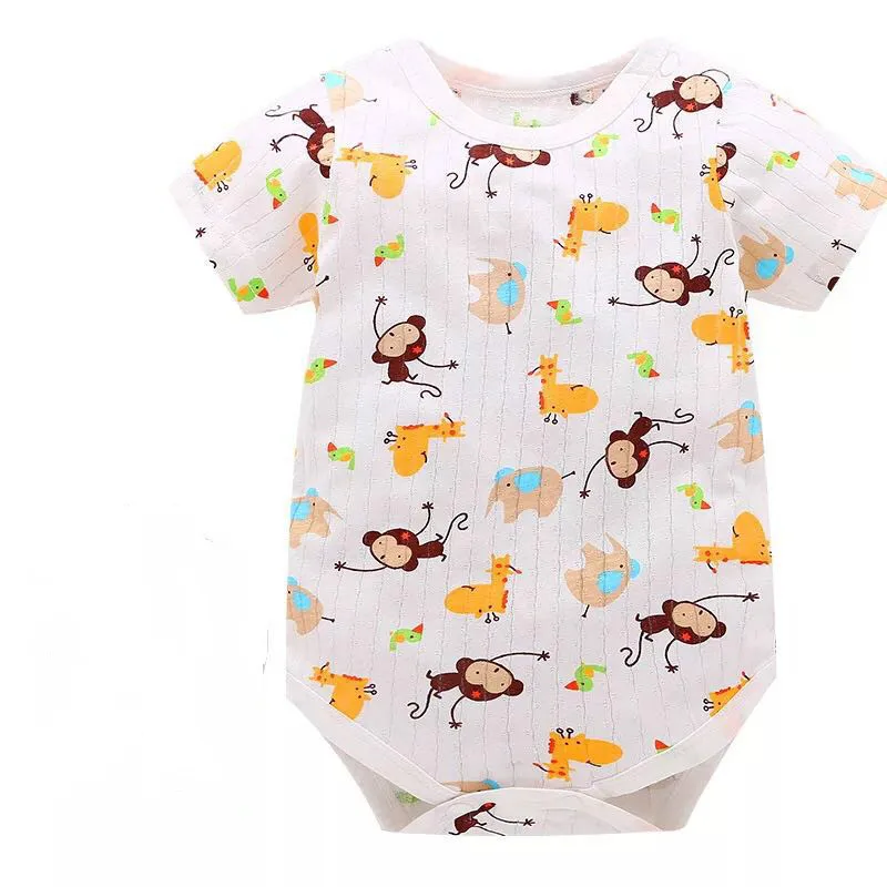 2018 New Fashion Baby Romper Unisex Cotton Short Sleeve Newborn Baby Clothes Jumpsuit Infant Clothing Set RRoupas Dee Bebee