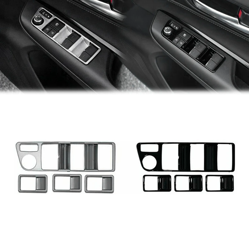 

for Toyota Harrier Venza XU80 2020 2021 ABS Chrome Door Window Armrest Cover Switch Panel Trim Molding Garnish