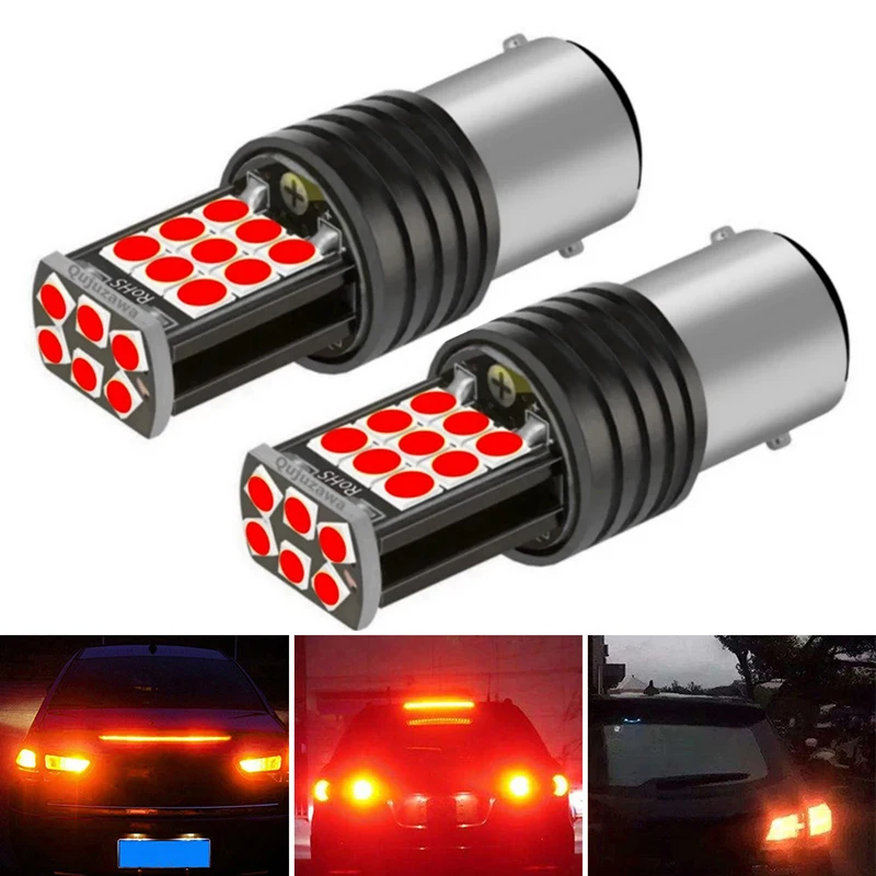 

2 Pcs 1156 1157 3030 BA15S R5W R10W Super Bright LED Car Tail Brake Bulb Turn Signals Auto Reverse Lamp Daytime Running Light