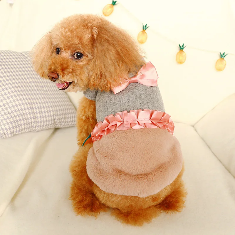 Женская одежда для собак свадебной вечеринки милое женское платье зимние платья