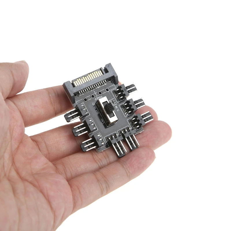 Компьютерный разветвитель SATA 1-8 Way охлаждающий вентилятор 3-контактный адаптер