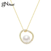 gn pearl genuien pearl pendant 5 6mm pearl round necklaces natural freshwater party birthday valentine gift for women girls