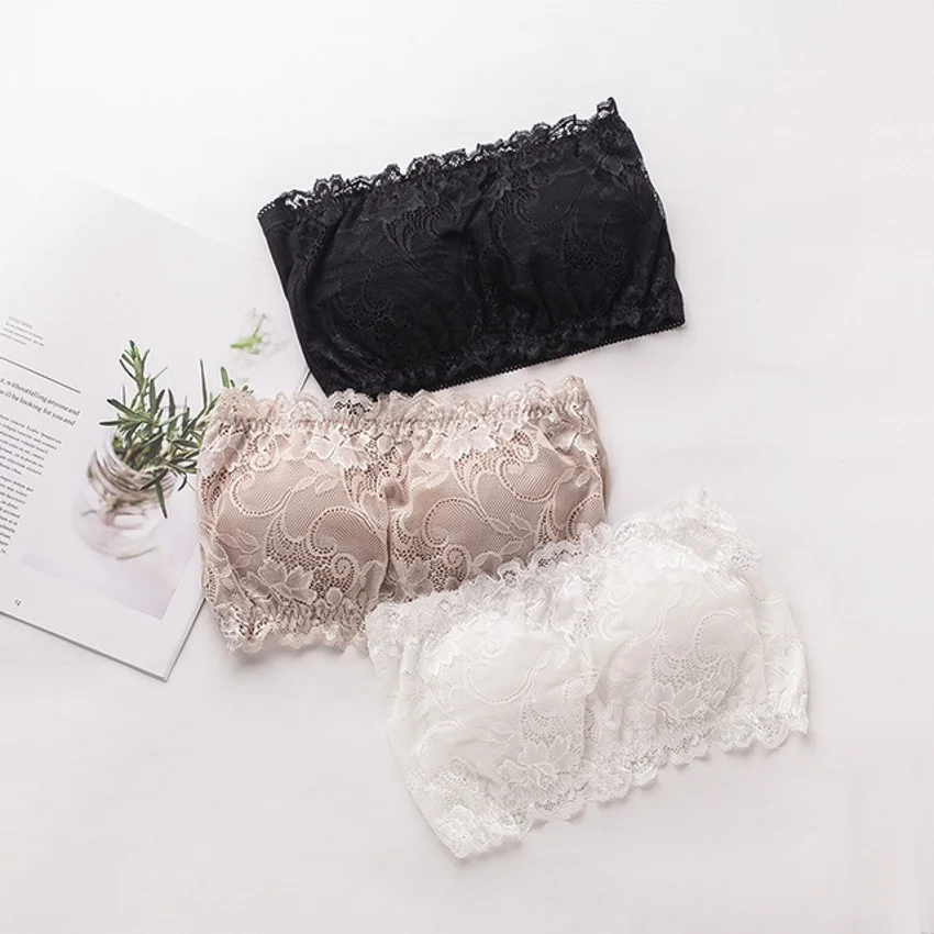 1 шт. 100% шелк тутового шелкопряда Кружева съемный Мягкий Бюстгальтер бандо без