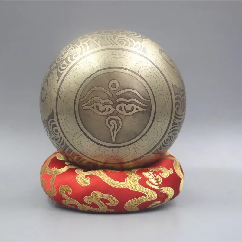 

9.5cm Yoga Tibetan Singing Bowl Himalayan Hand Hammered Chakra Meditation Religion Belief Buddhist supplies Home Decoration