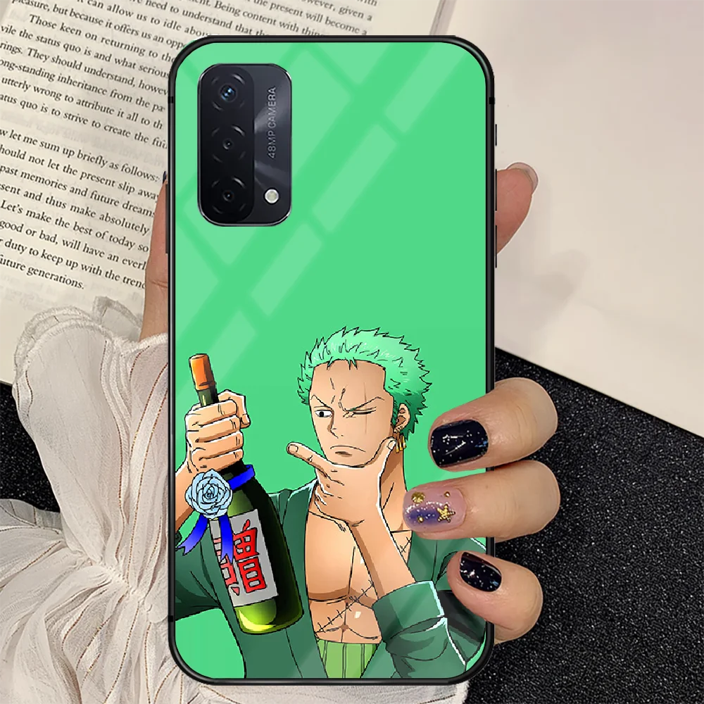 

One Piece Roronoa Zoro Phone Tempered Glass Case Cover For oppo realme find a x c xt gt 2 53 3 6 7 50 11 Pro lite 5g Shell Hot