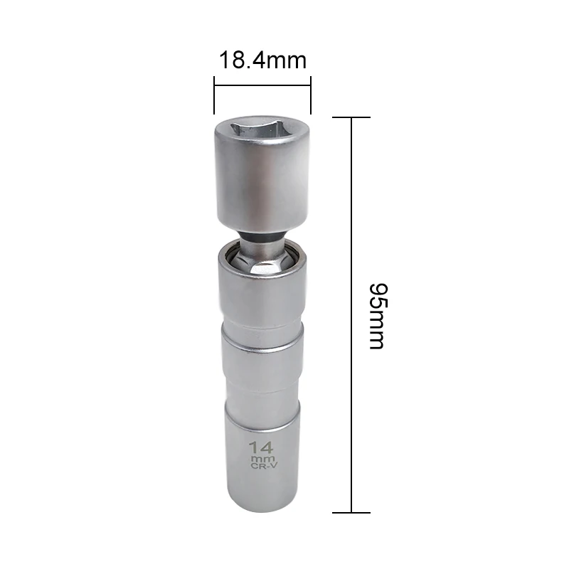 

Dropship Swivel Magnetic Spark Plug Socket 14mm 12-Point Thin Wall Socket 3/8" Drive Spark Plug Removal Tool for BMW Mini Nissan