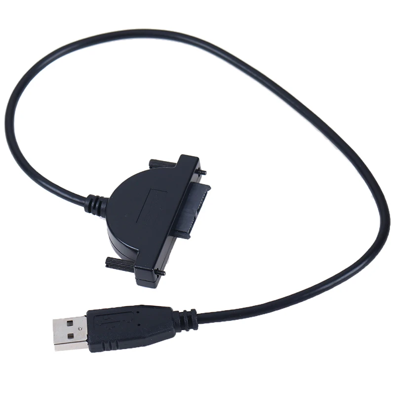 

1PCS USB 2.0 to Mini Sata II 7+6 13Pin Adapter for Laptop CD Slimline Drive Converter Cable Screws steady style