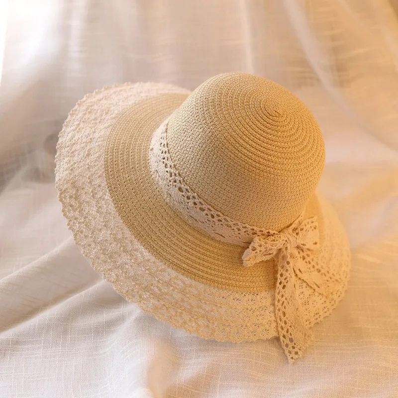 

Korean Beach Hat Women's Summer Seaside Sunbonnet Vacation Fisherman Hat Sun Hat All-match Straw Hat summer hats for women