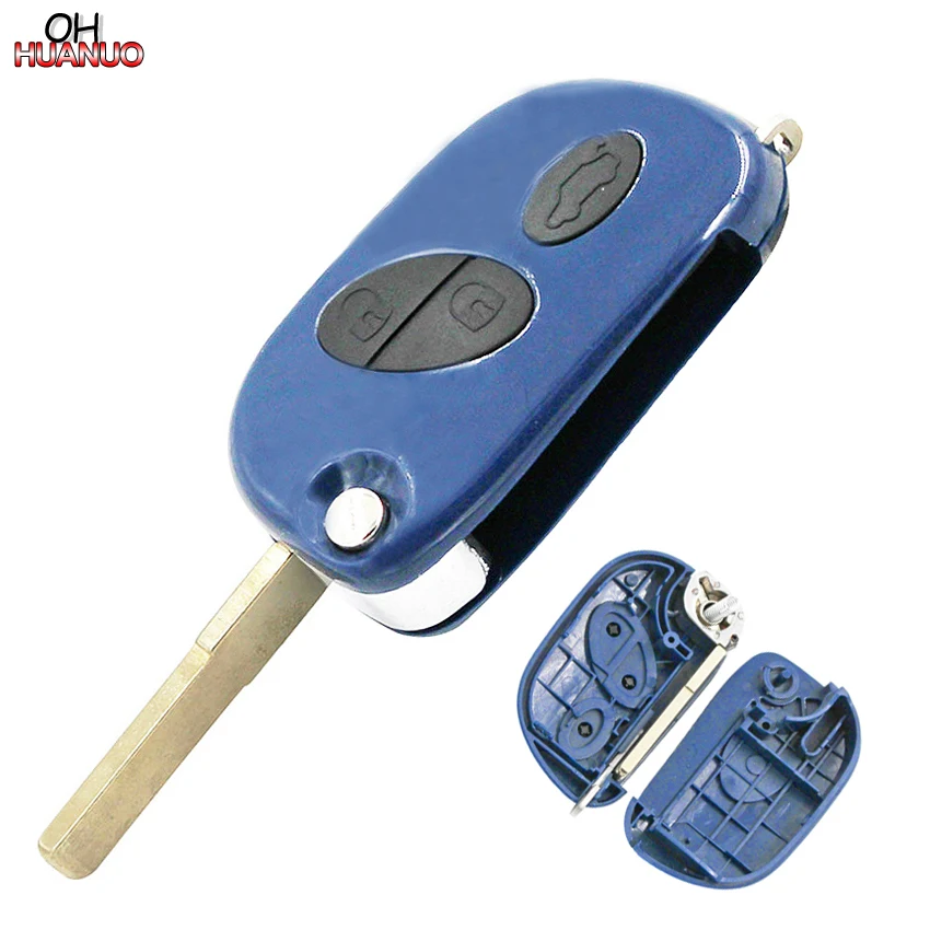 3 кнопки Смарт флип складной ключ пустой брелок чехол для ключа дистанционного