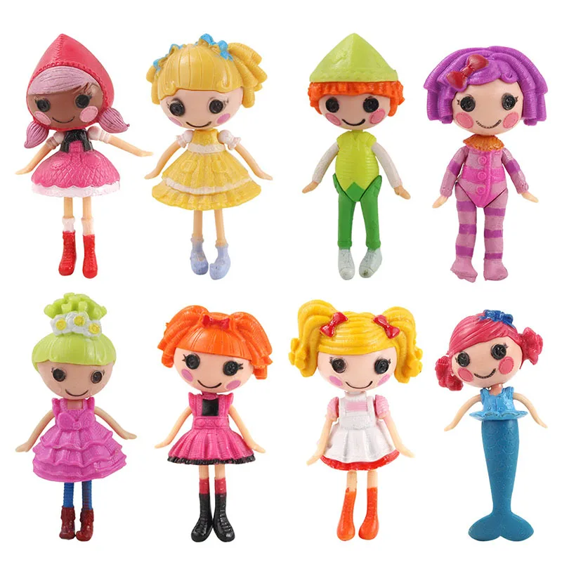 8 шт./лот Lalaloopsy объемные кнопки глаза ПВХ фигурка игрушки Cartooon Little Gals кукла