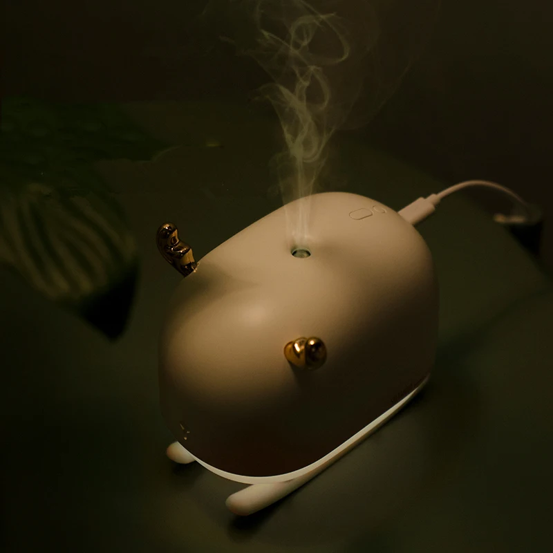 

260ML Ultrasonic Humidifier Sleigh Deer Aroma Diffuser USB Ultrasonic Air Purifier with Atmosphere Warm Night Mist Maker Home