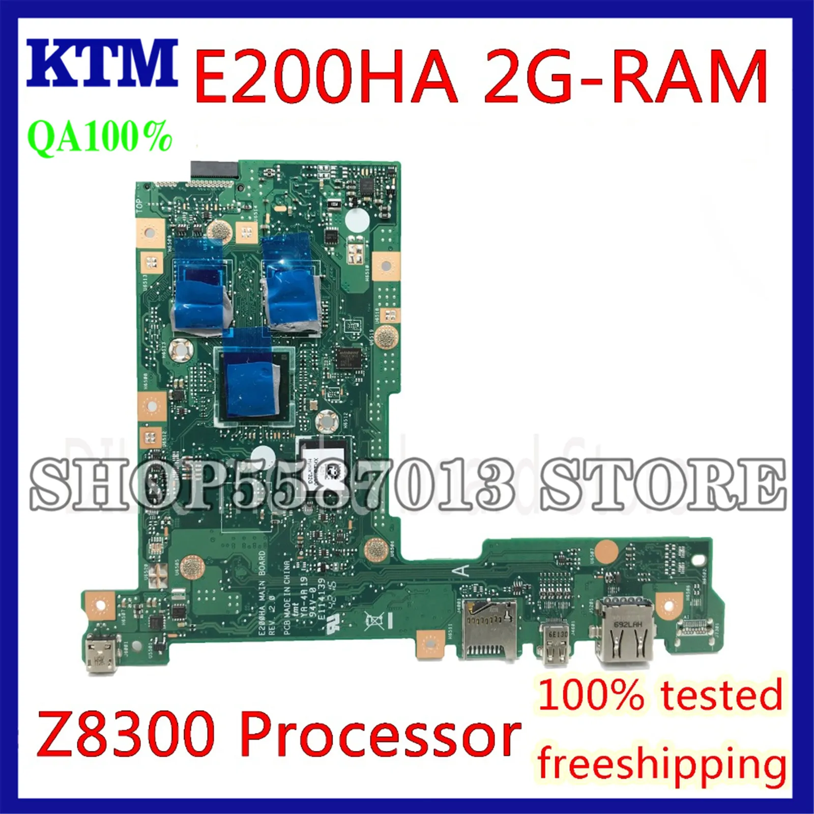 

KEFU E200HA For ASUS Vivobook E200HA Laptop Motherboard Z8300 Processor 1.84 GHz OnBoard Memory 2 GB HD Graphic Test original