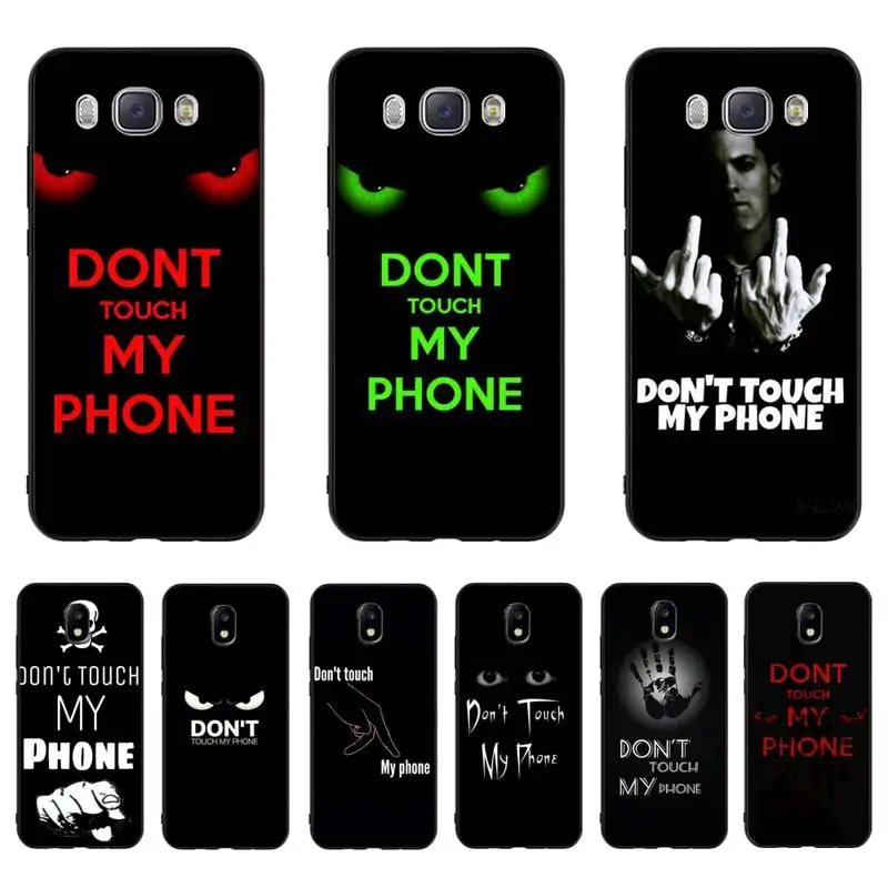 HTXian Don T Touch My Phone TPU черный чехол для телефона Корпус Samsung J7 J8 J6 J4Plus J5 J7Prime J2 J5Prime M10 M20
