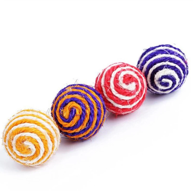 

1PCS Random Color Legendog Cat Ball Toy Bite Resistant Cat Sisal Ball Cat Rope Ball Kitten Chew Toy Interactive Toys Funny Toy