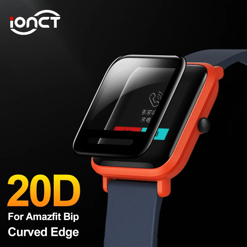 Защитное стекло iONCT 20D с изогнутыми краями для xiaomi Huami Amazfit Bip аксессуары экрана HD